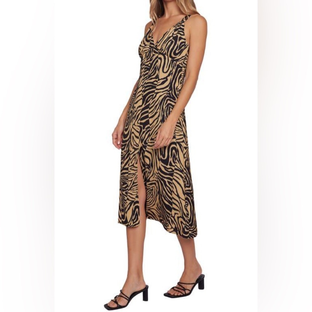 Lost + Wander Helena Love Tiger Print Midi Dress Size Small NWOT